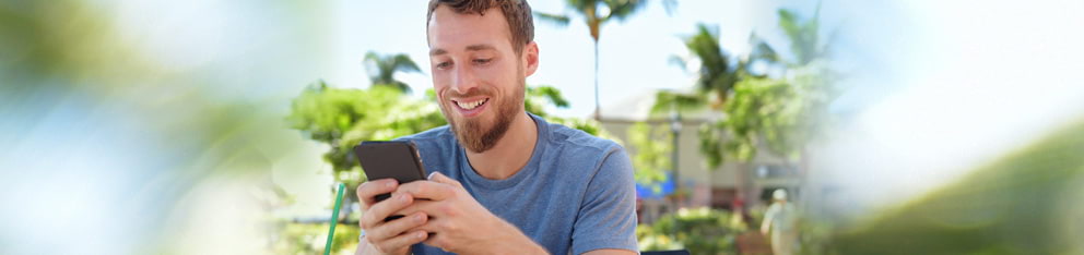 Man looking at phone